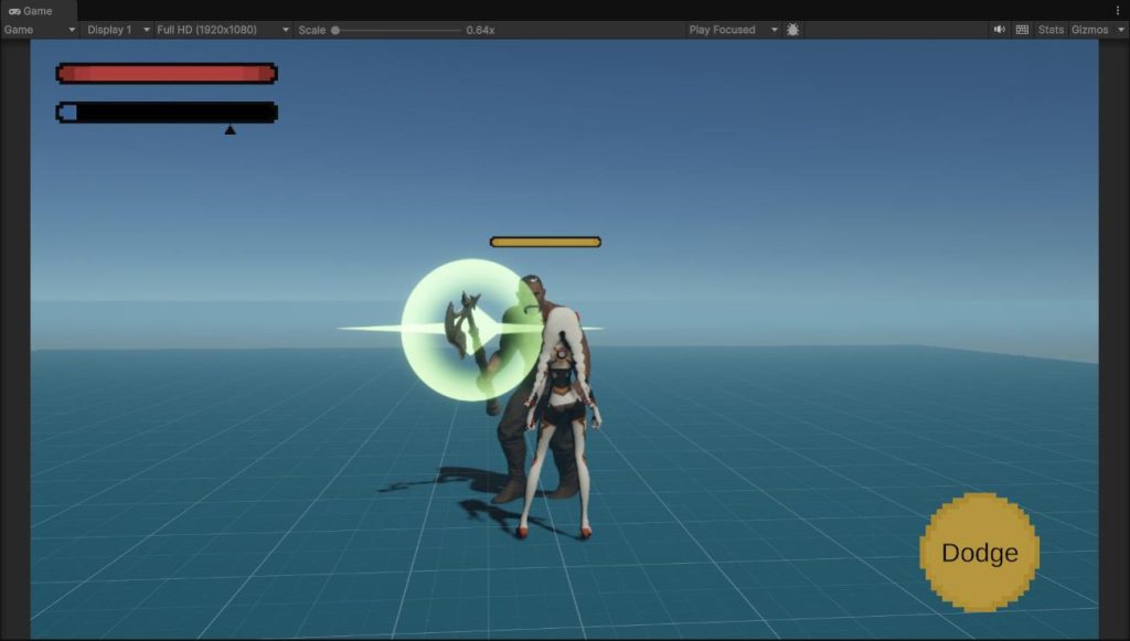 Visual cue on an enemy winding up a heavy attack