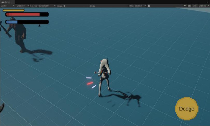 Threat indicators around the player character