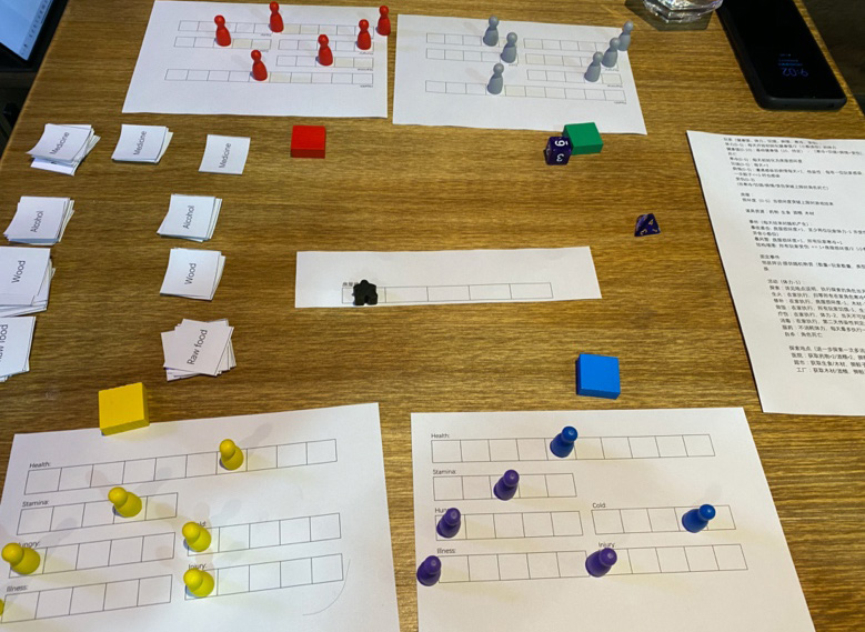 The first paper prototype on the table